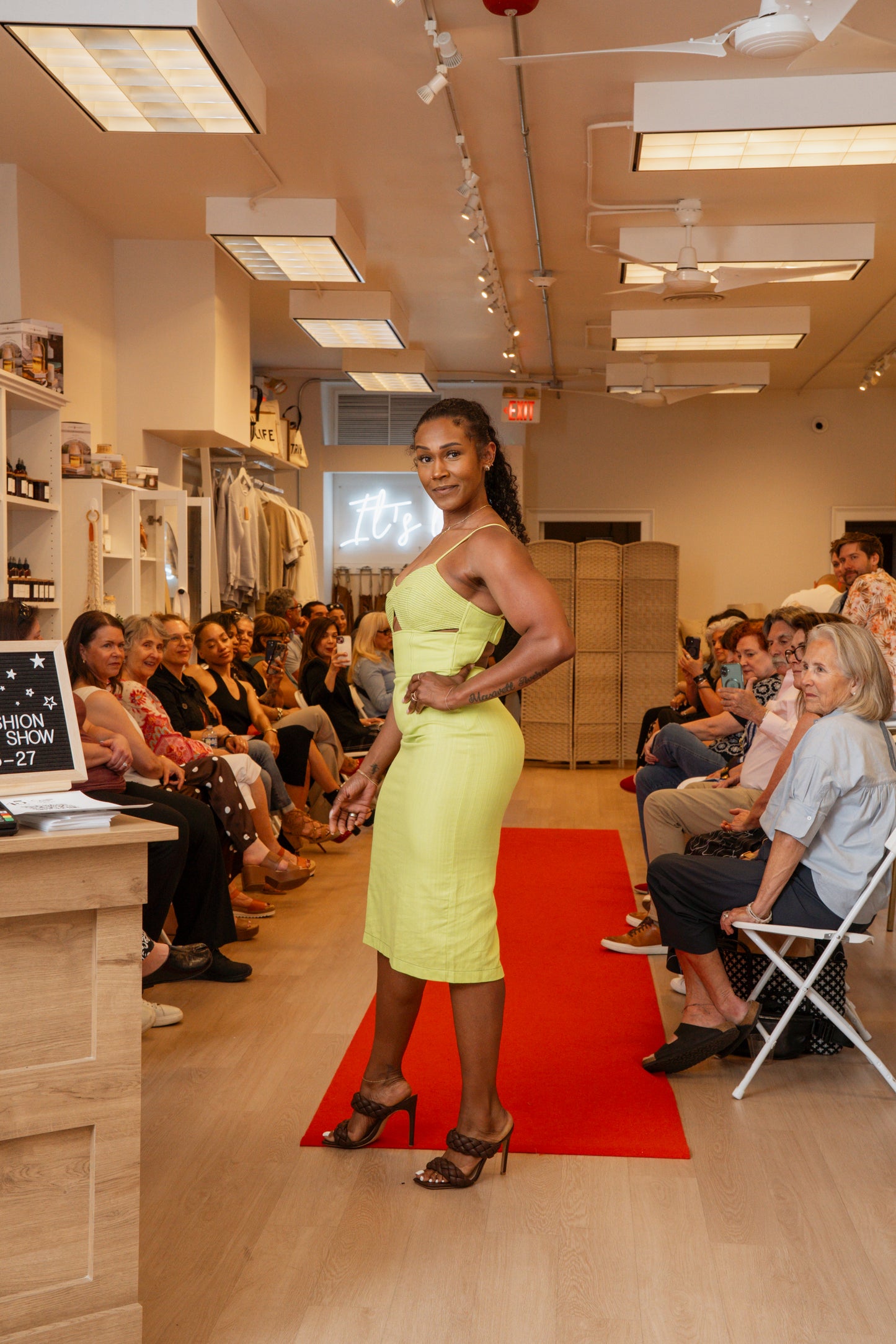 Lime Soleil Midi Dress