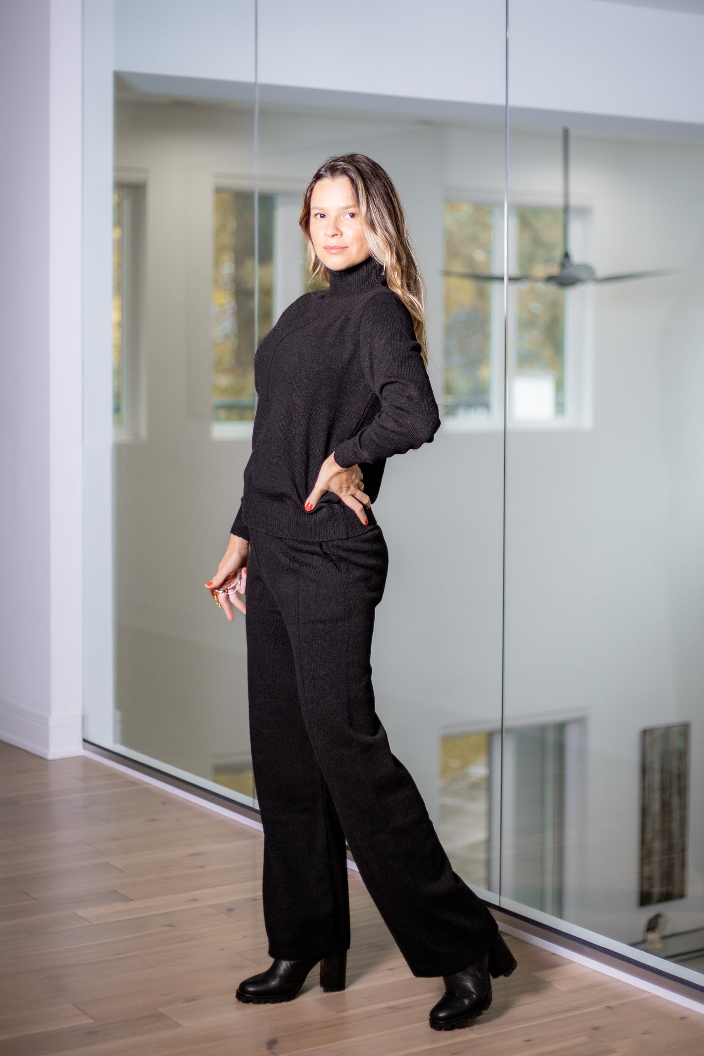 Midnight Luxe Turtleneck Sweater