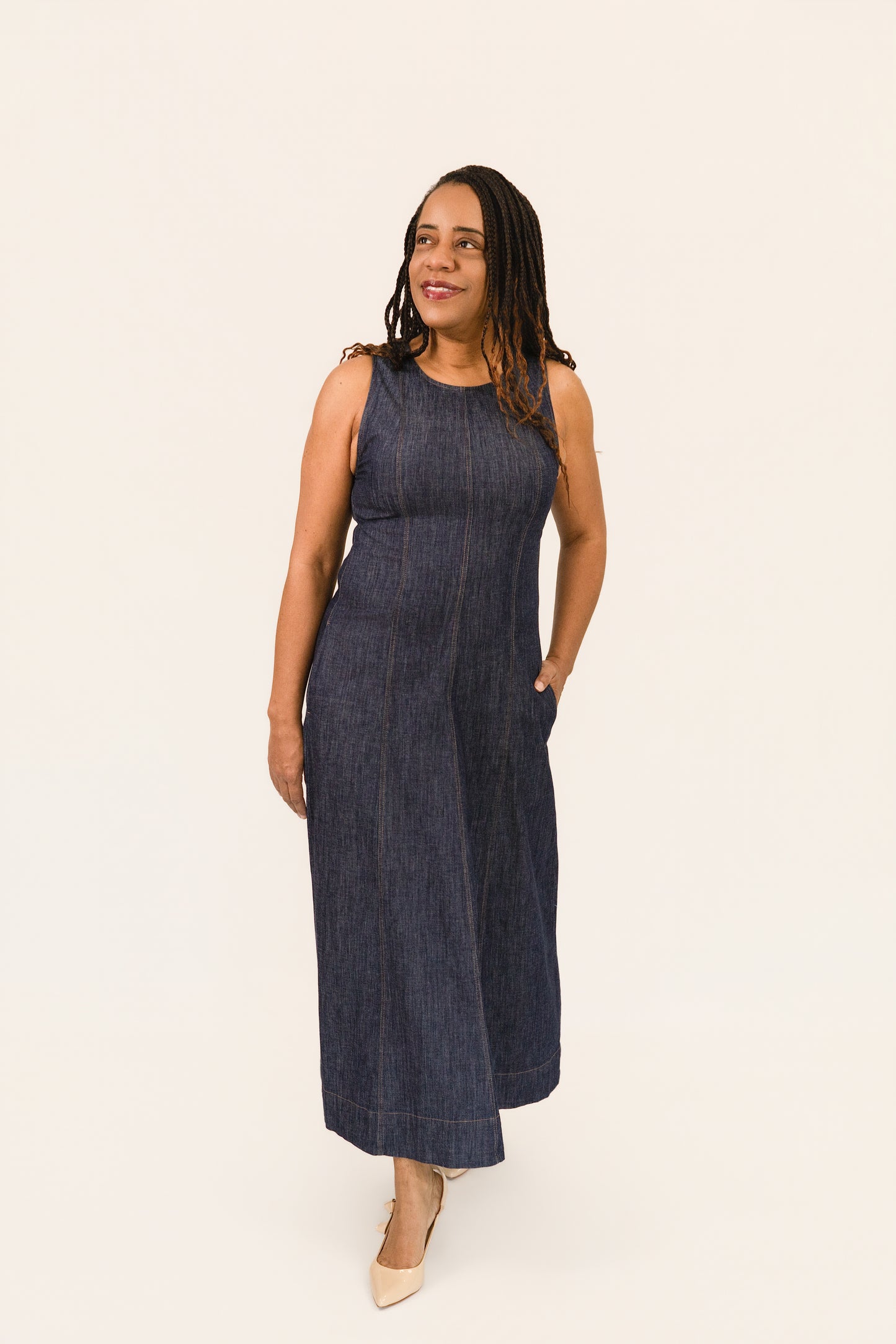 Modern Denim Maxi Dress