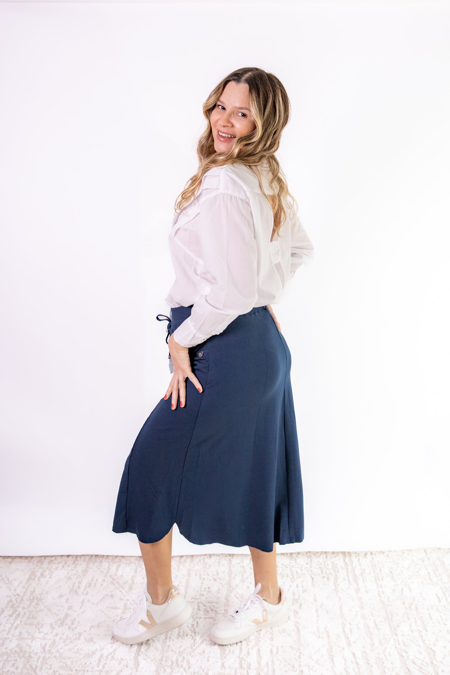 Modern Chic Open-Back Shirt