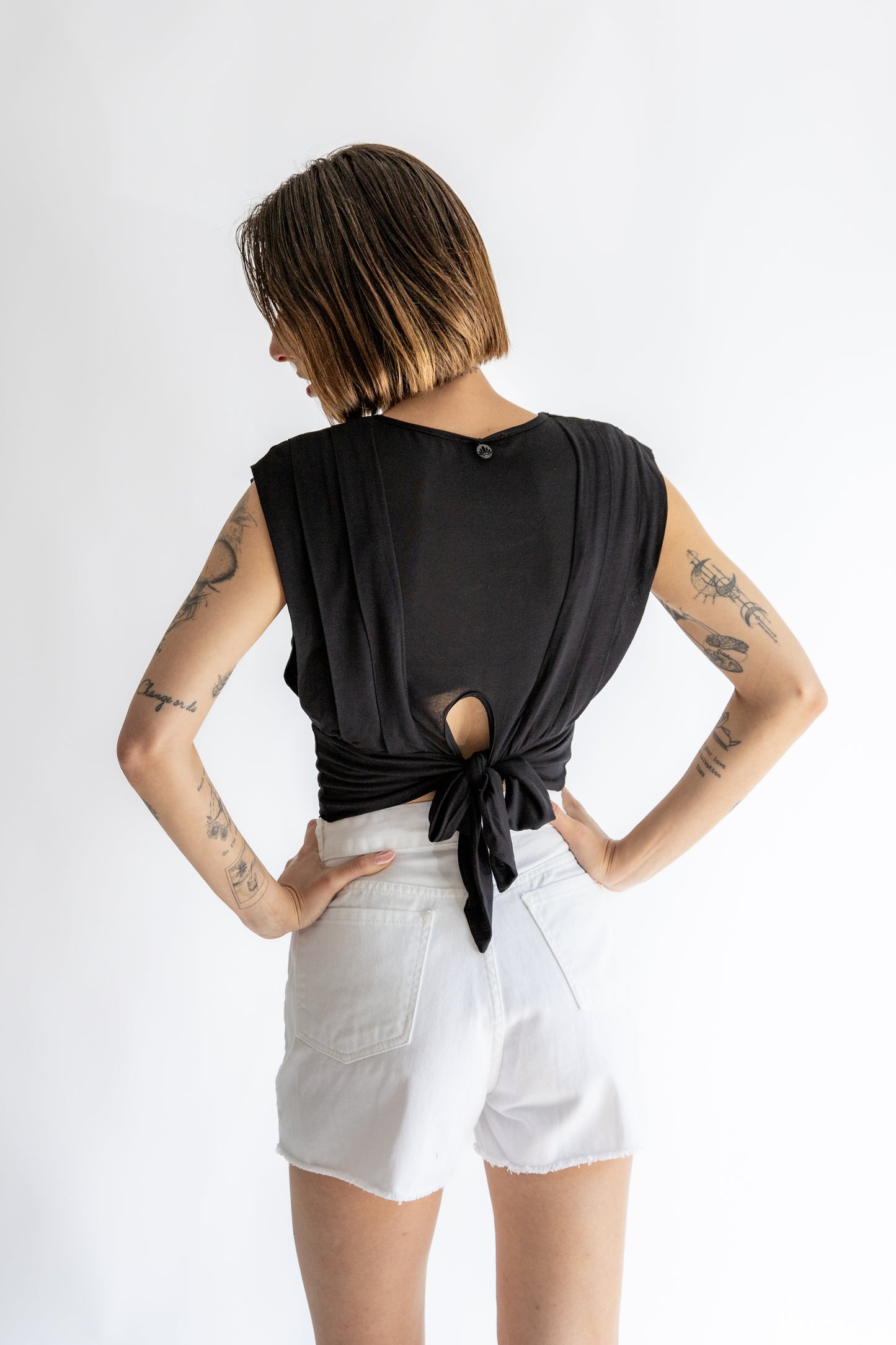 White Convertible Layered Denim Skirts