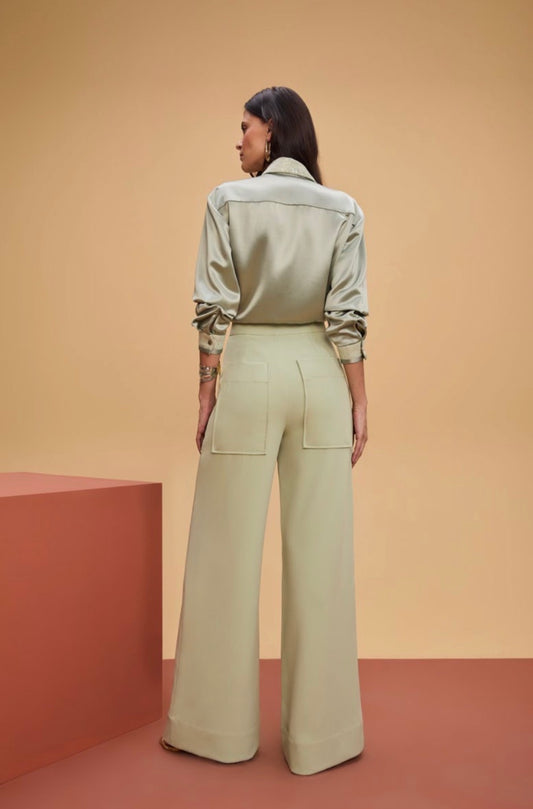 Wide-Leg Tailored Pants