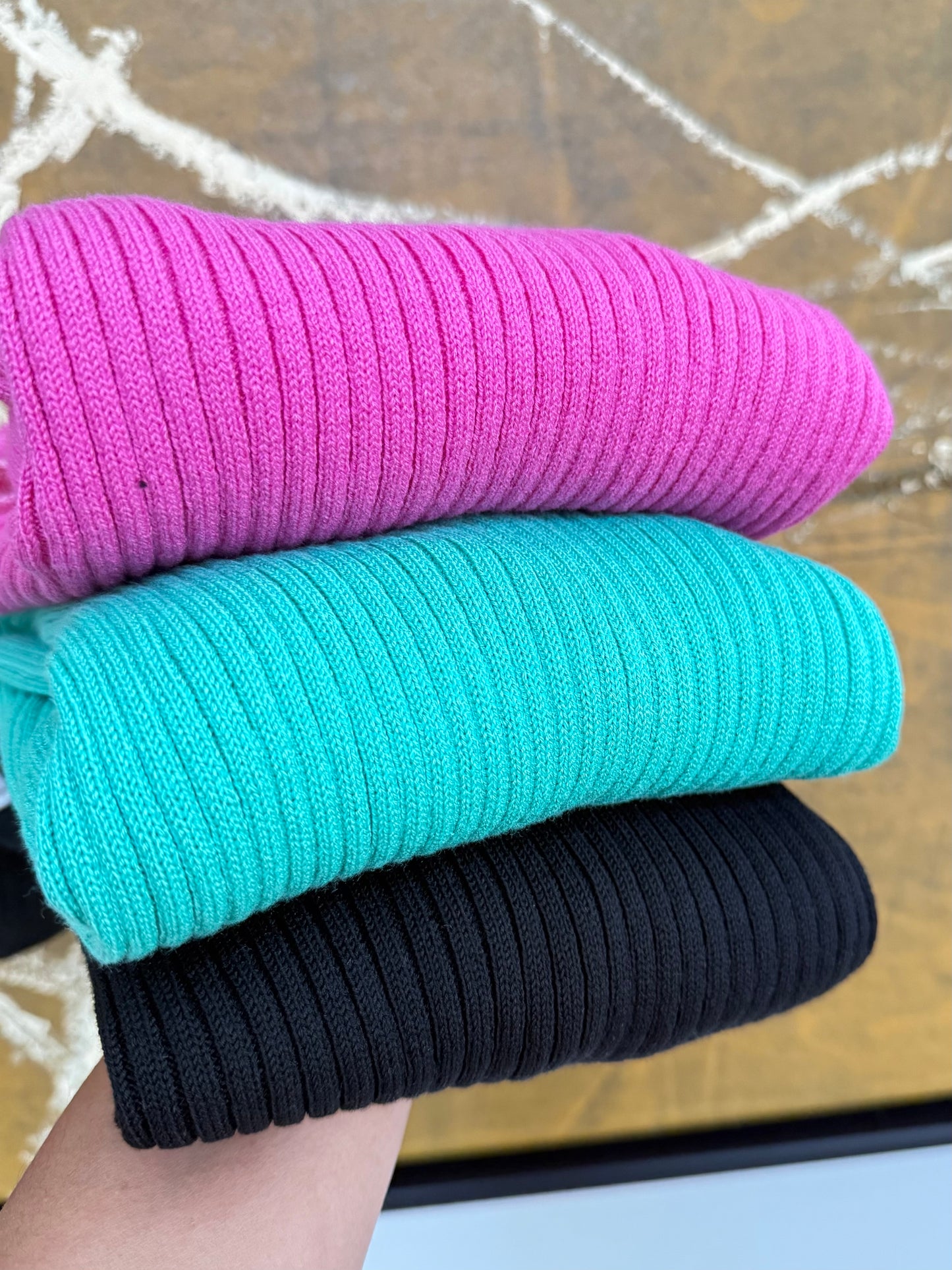 Radiant Glow Ribbed Turtleneck