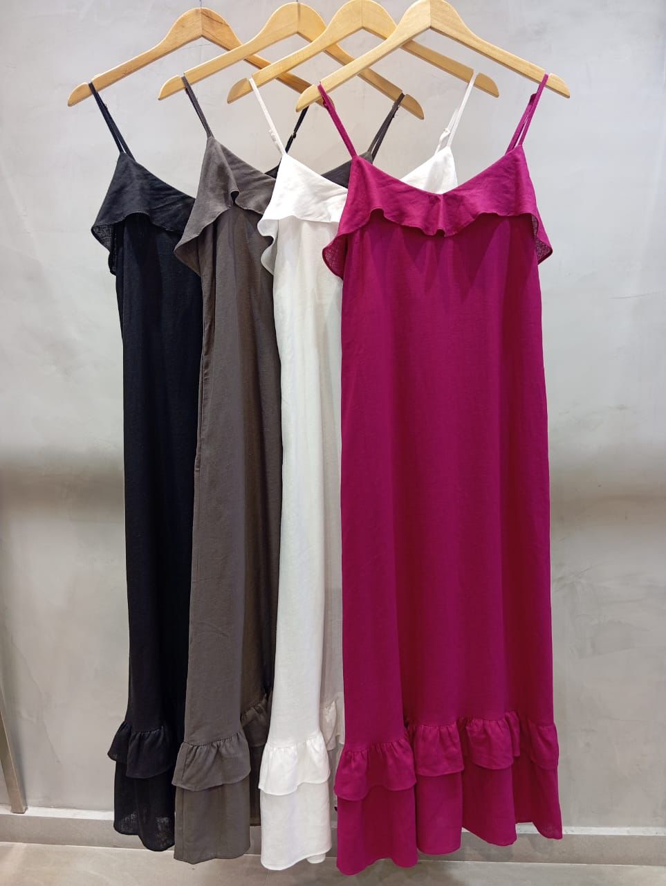 Ruffle Linen Blouse and Dress
