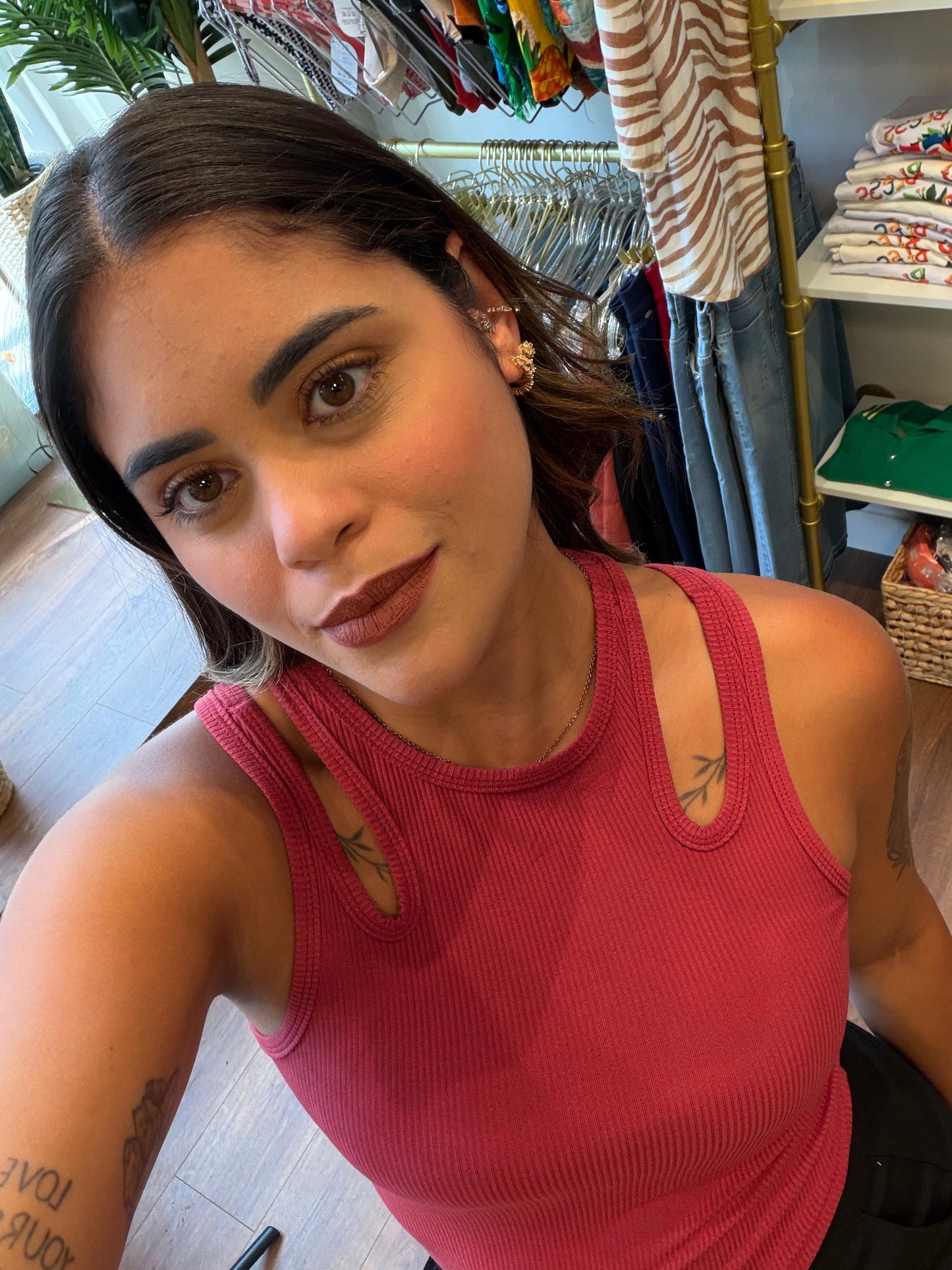 Olivia Cutout Ribbed Top