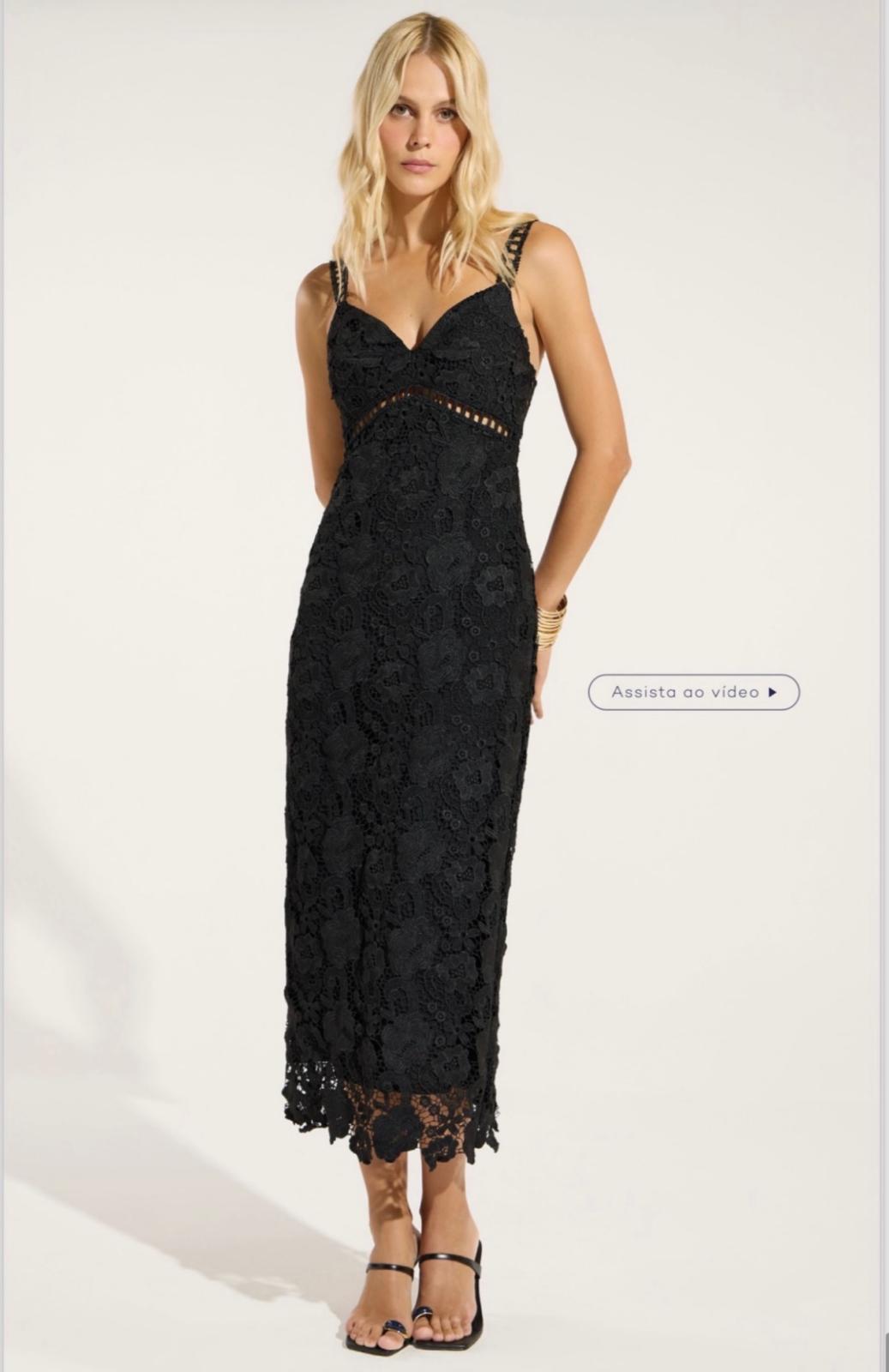 Isabella Noir Lace Dress Skazi