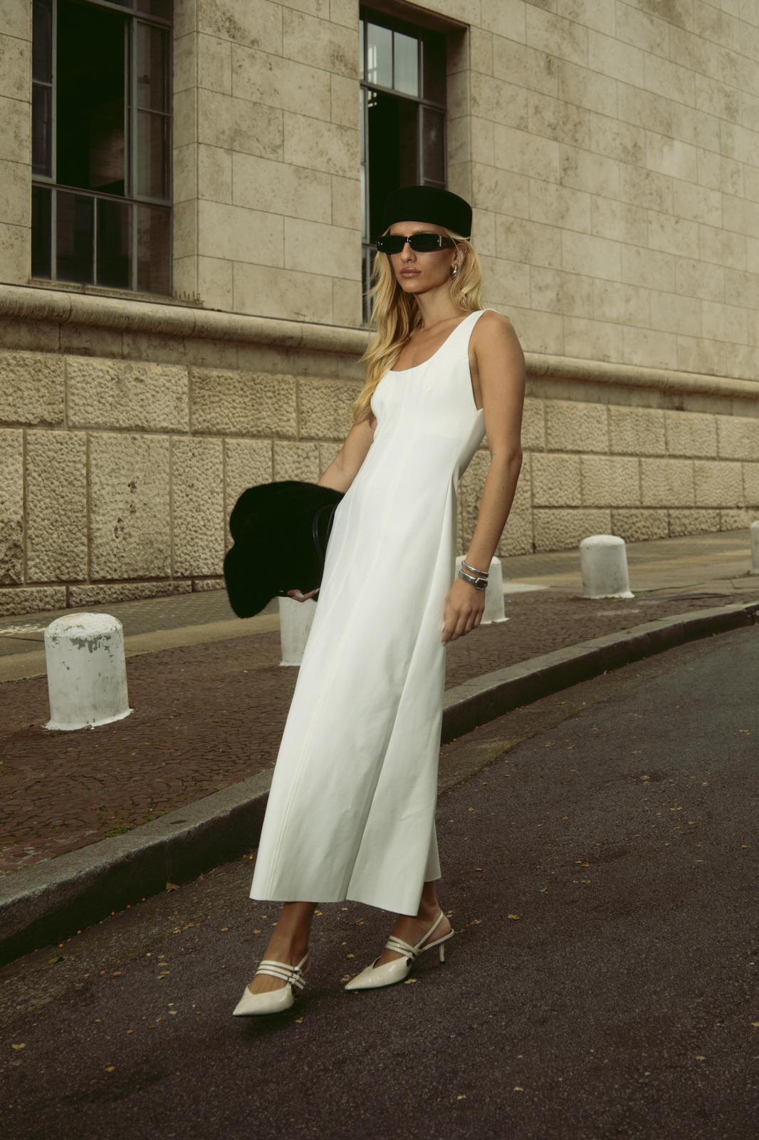 Ivory Grace Midi Dress