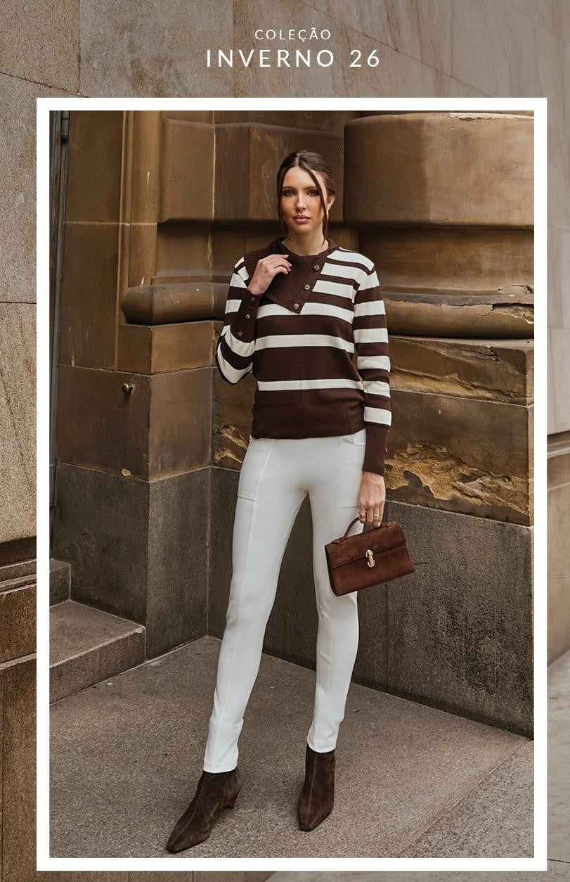 Winter Elegance Stripe Sweater