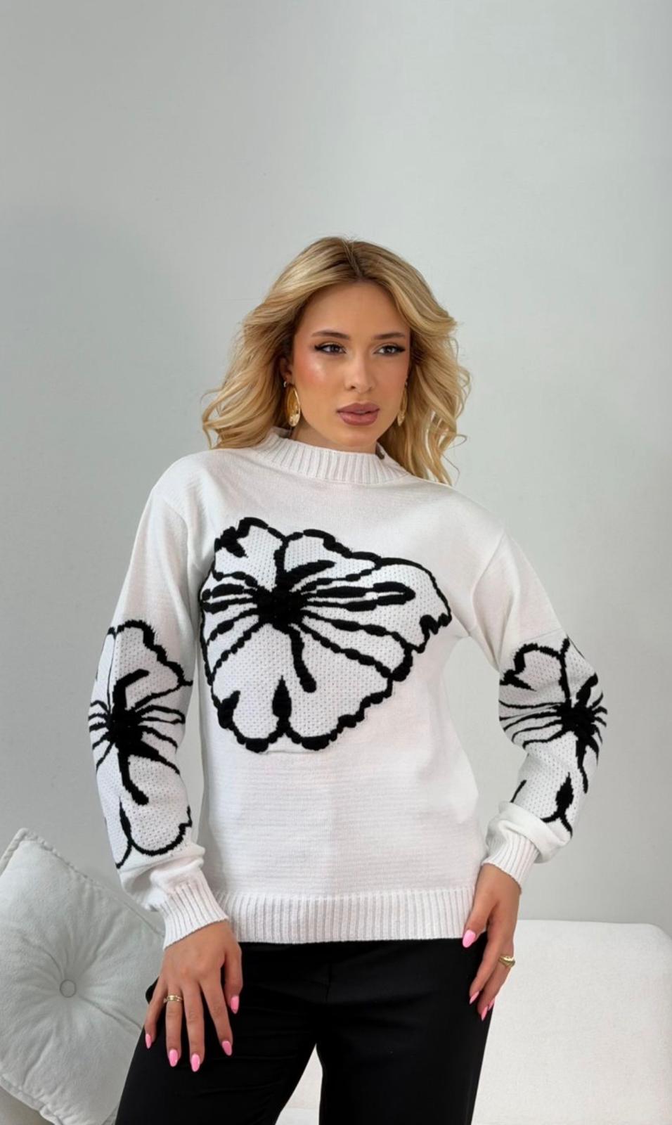 Amélie Floral Knit Sweater