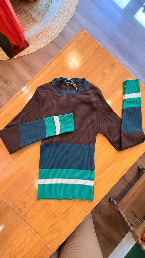 Forum Color-Block Ribbed Sweater