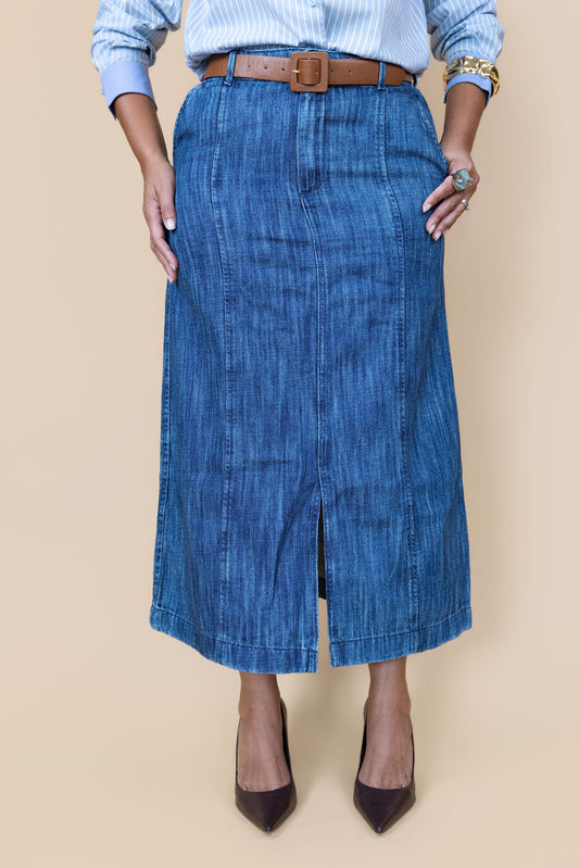 Sienna Denim Midi Skirt