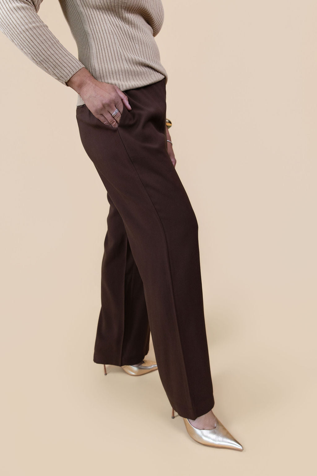 Espresso Wide-Leg Trousers