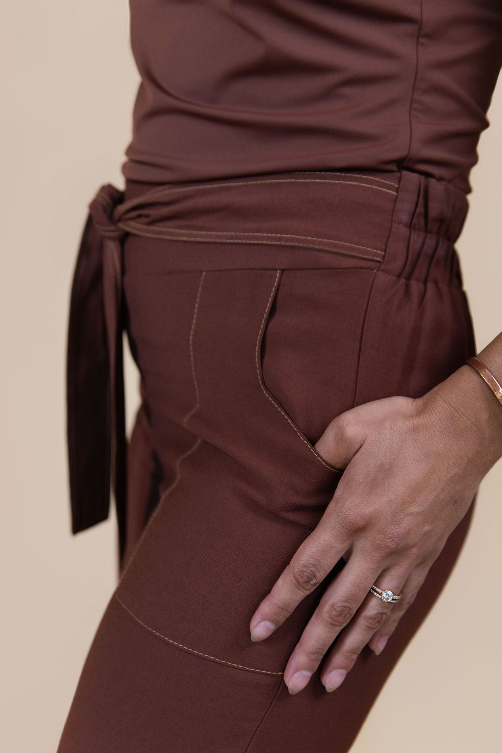 Cocoa Utility Wide-Leg Pants