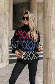 Geometric Knit Sweater