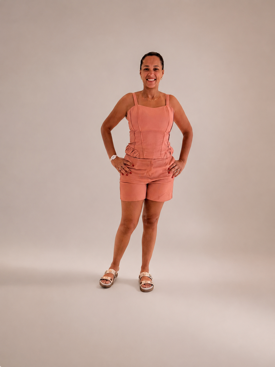 Tailored Cotton Shorts Set