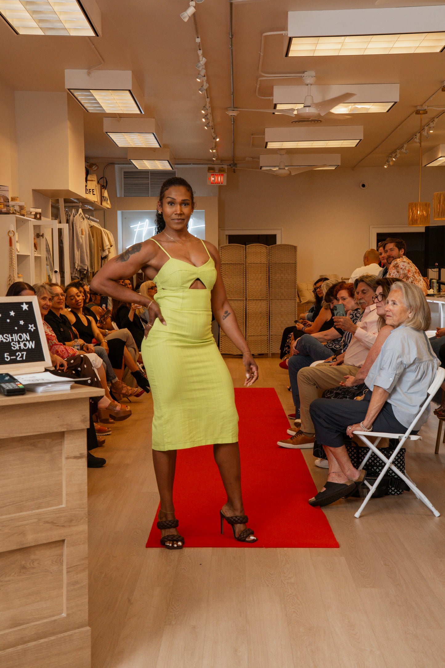 Lime Soleil Midi Dress