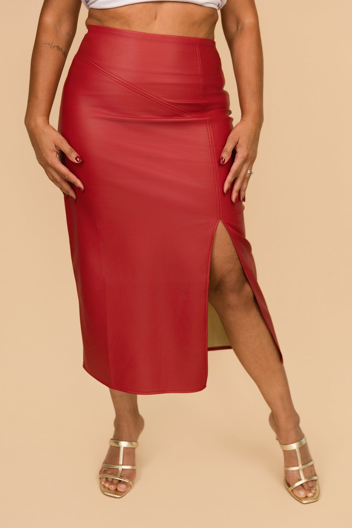 Scarlet Luxe EcoLeather Skirt
