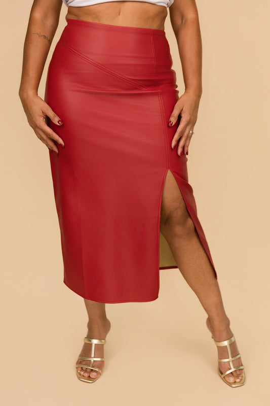 Scarlet Luxe EcoLeather Skirt