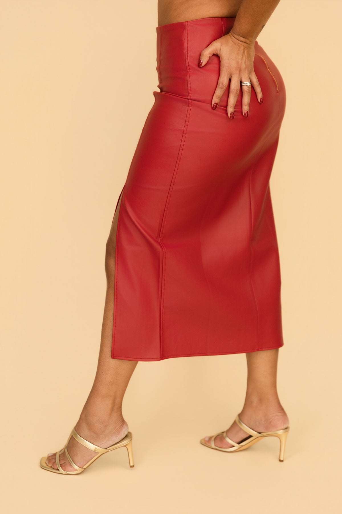 Scarlet Luxe EcoLeather Skirt