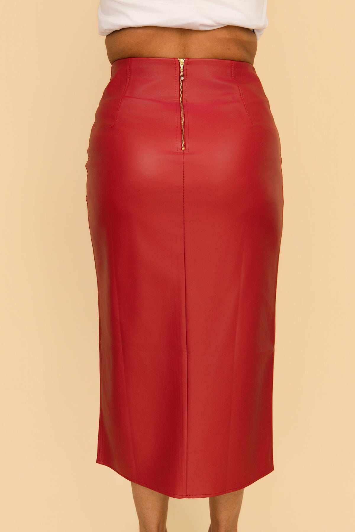 Scarlet Luxe EcoLeather Skirt