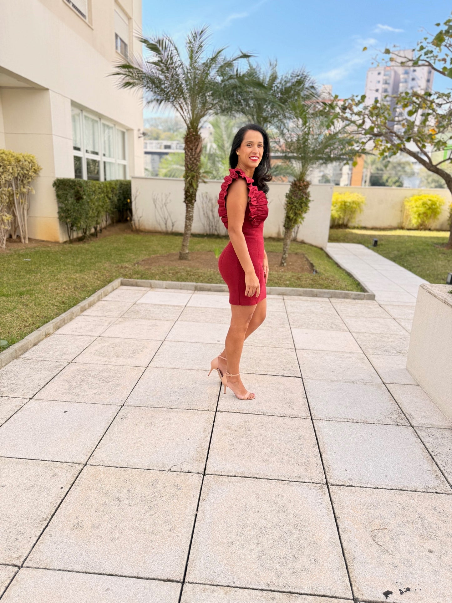 Ruffle One-Shoulder Dress