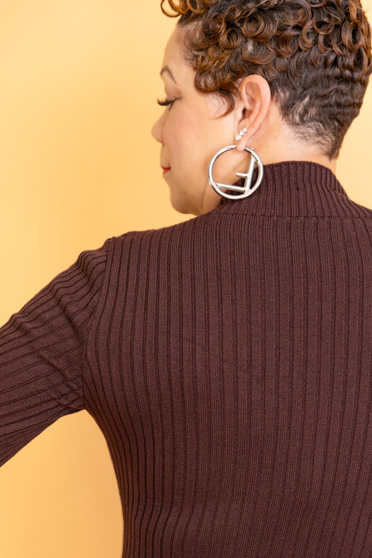 Belted Knit Midi Dress