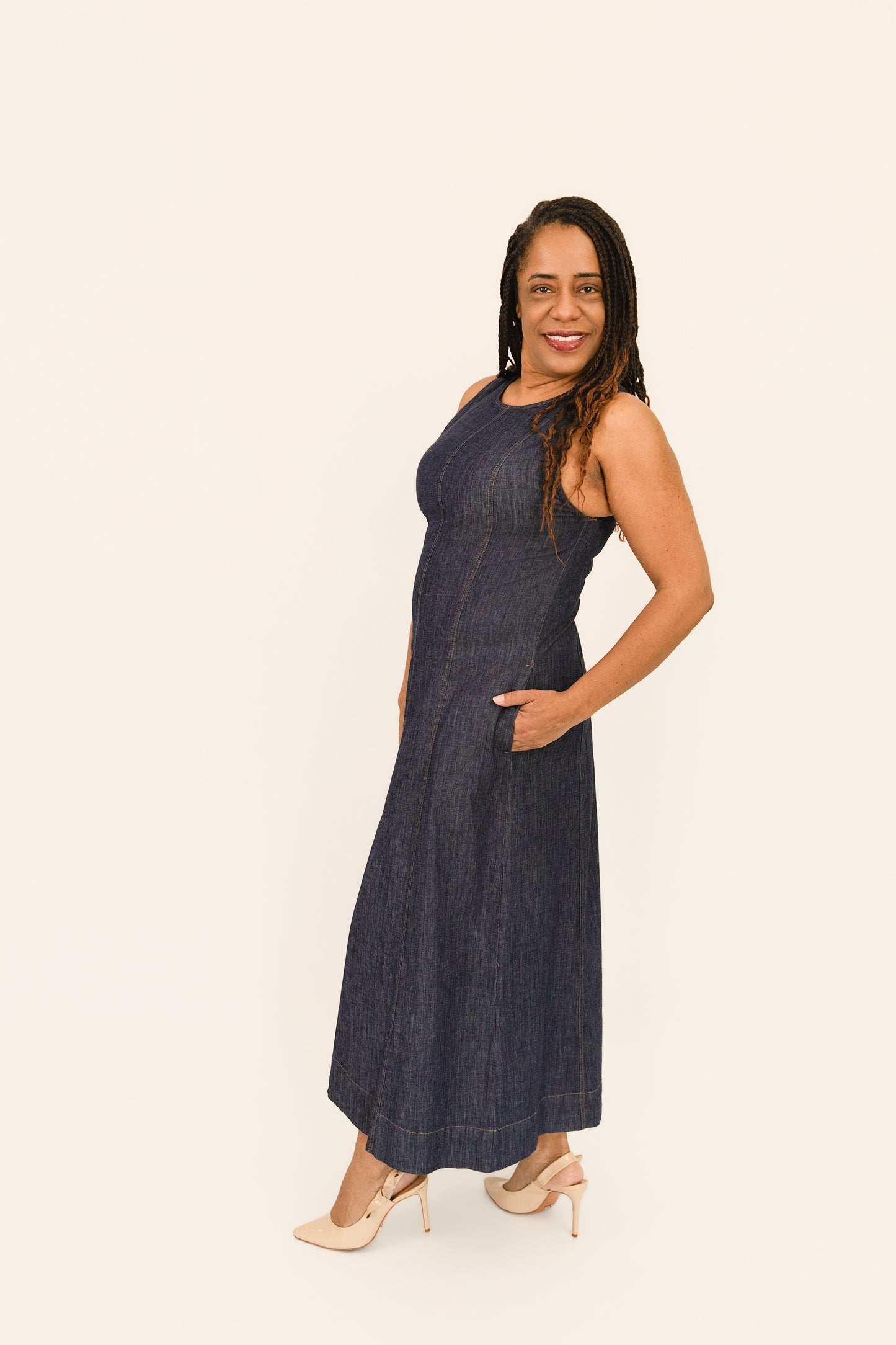 Modern Denim Maxi Dress