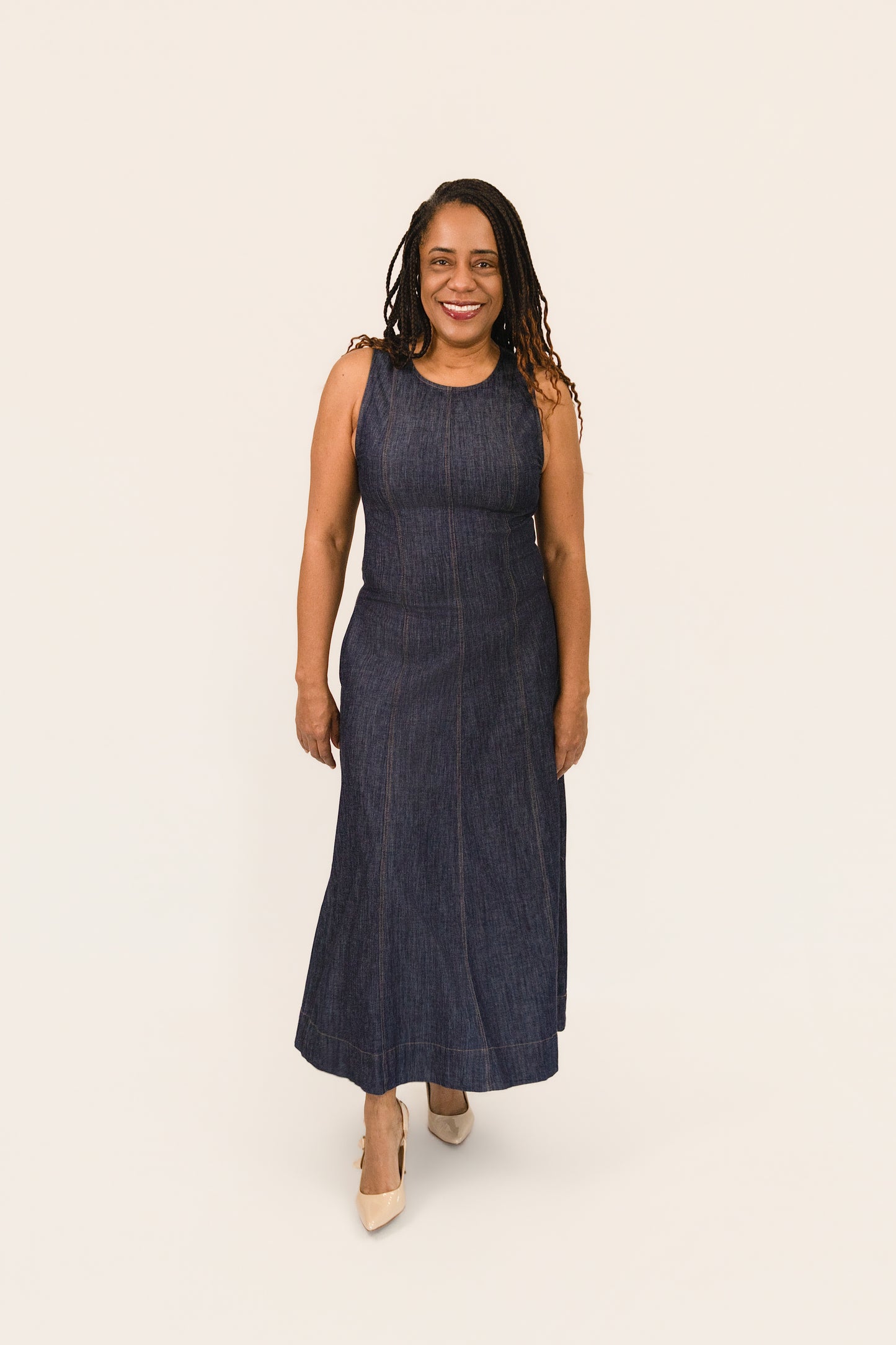 Modern Denim Maxi Dress