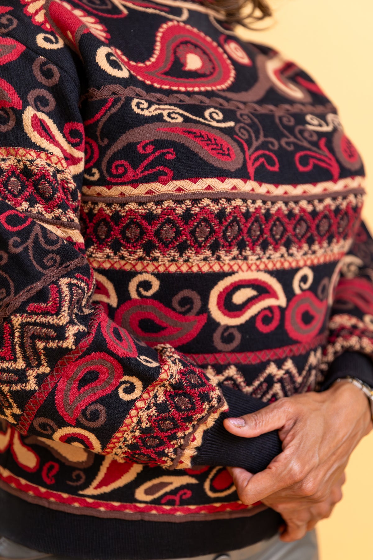 Heritage Paisley Knit Sweater