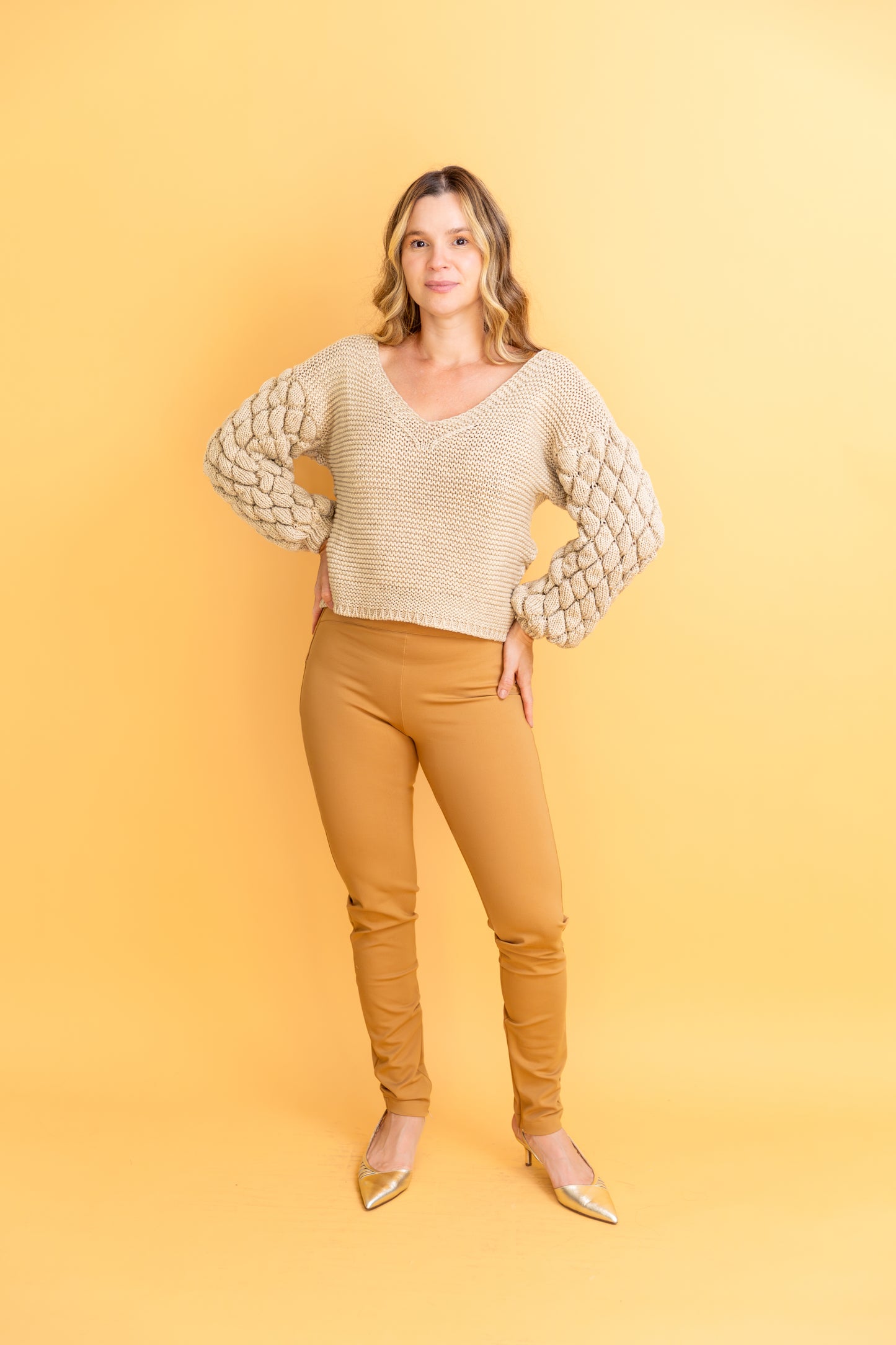 High-Compression Skinny Pants with Side & Ankle Zipper