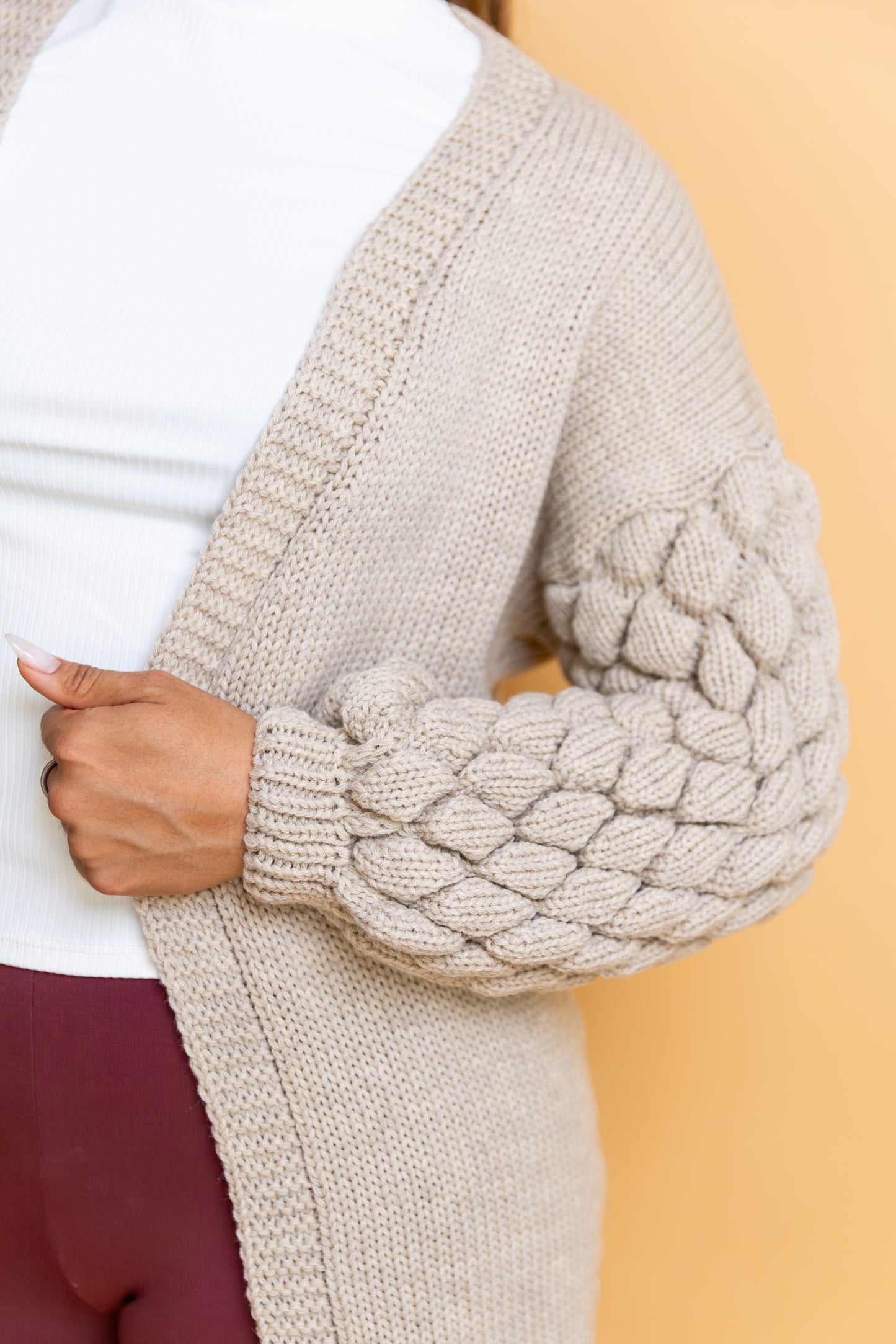 Vivian - Knit Cardigan with Balloon Sleeves