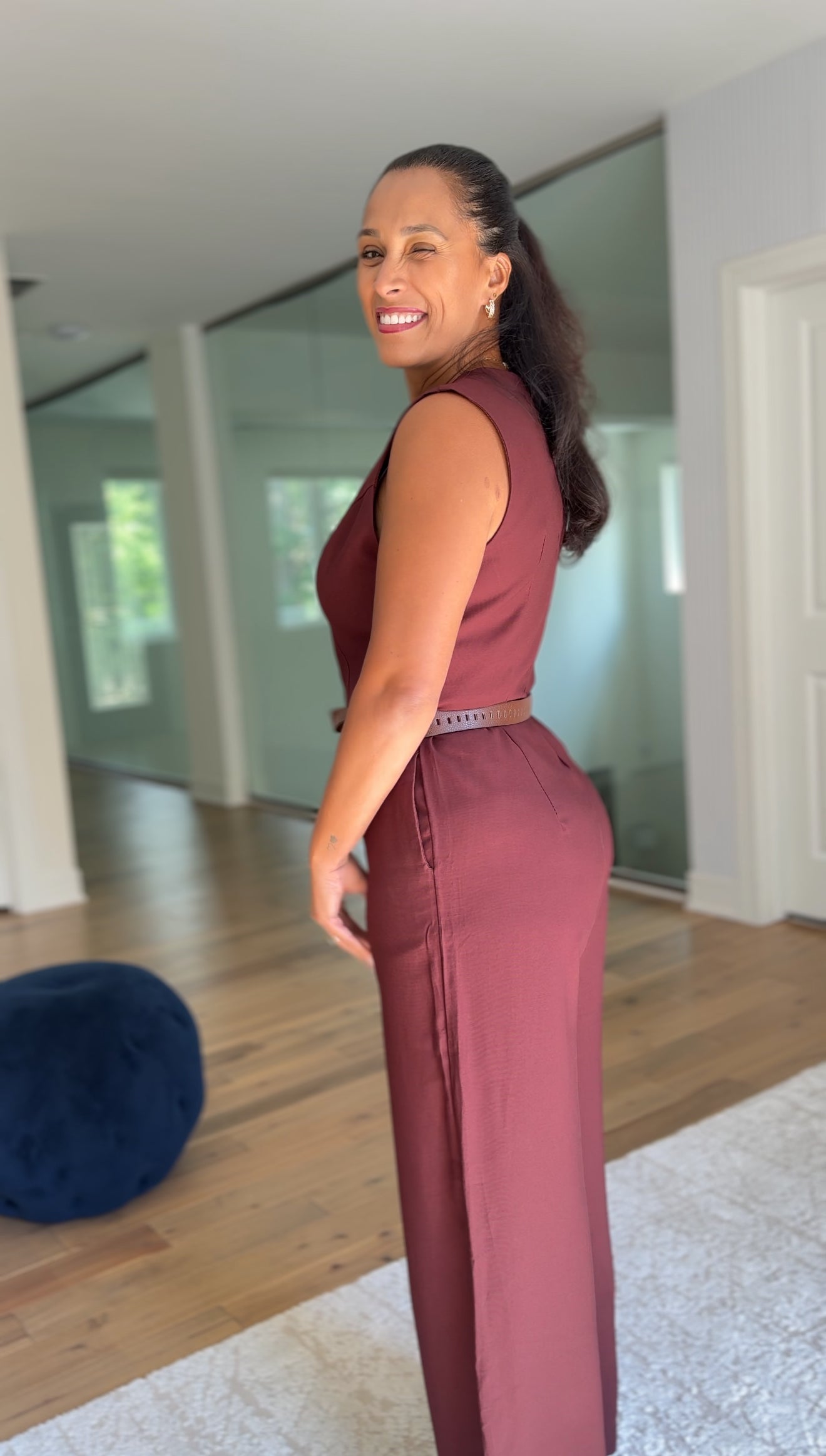 Wide-Leg Jumpsuit with Pockets