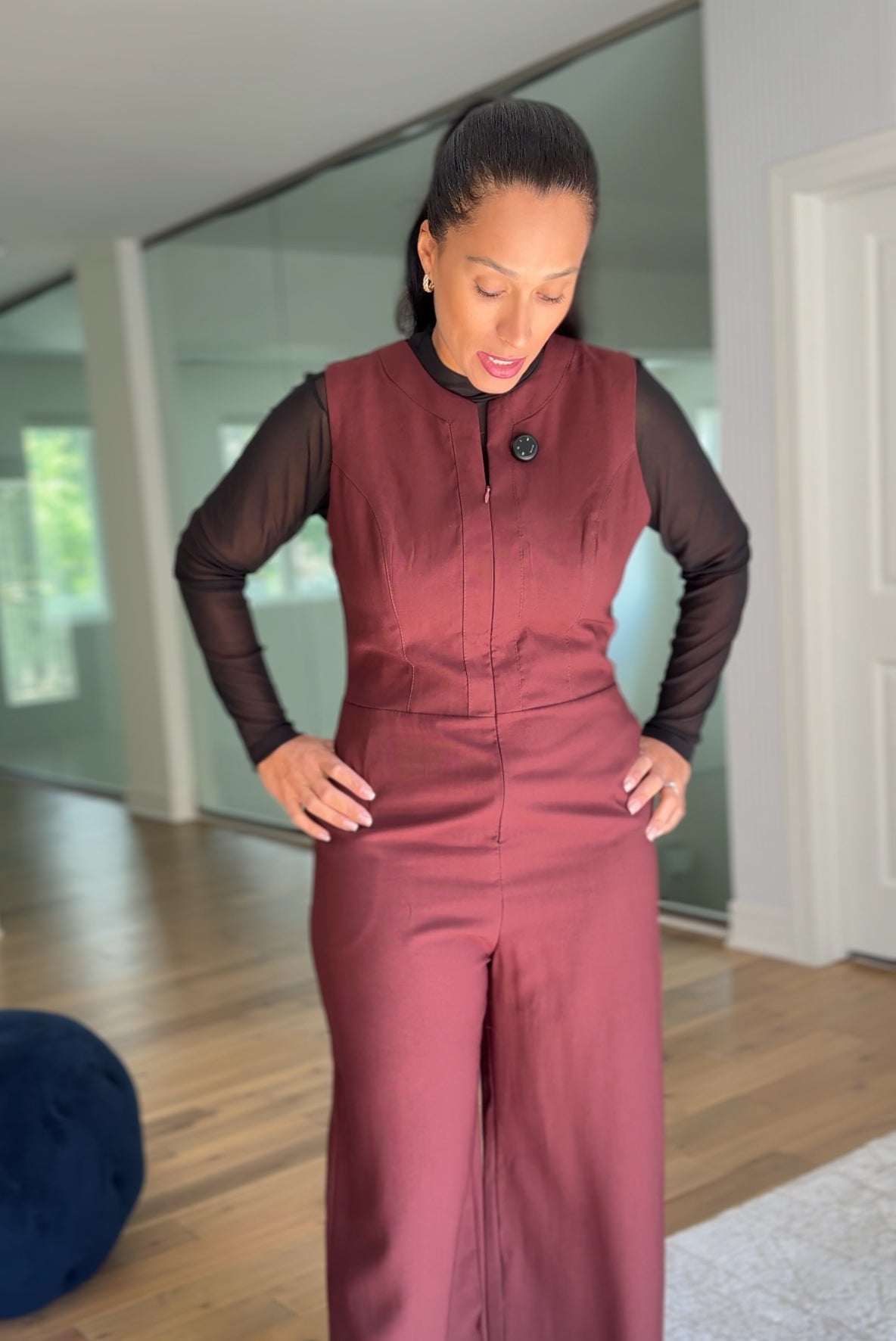 Wide-Leg Jumpsuit with Pockets