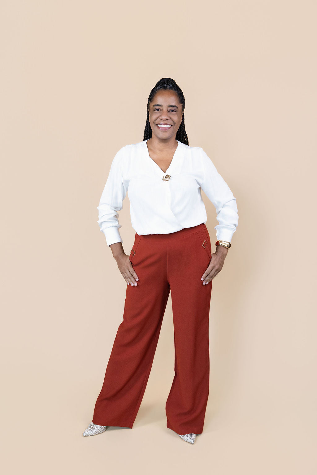 Sara Tailored Wide-Leg Pants