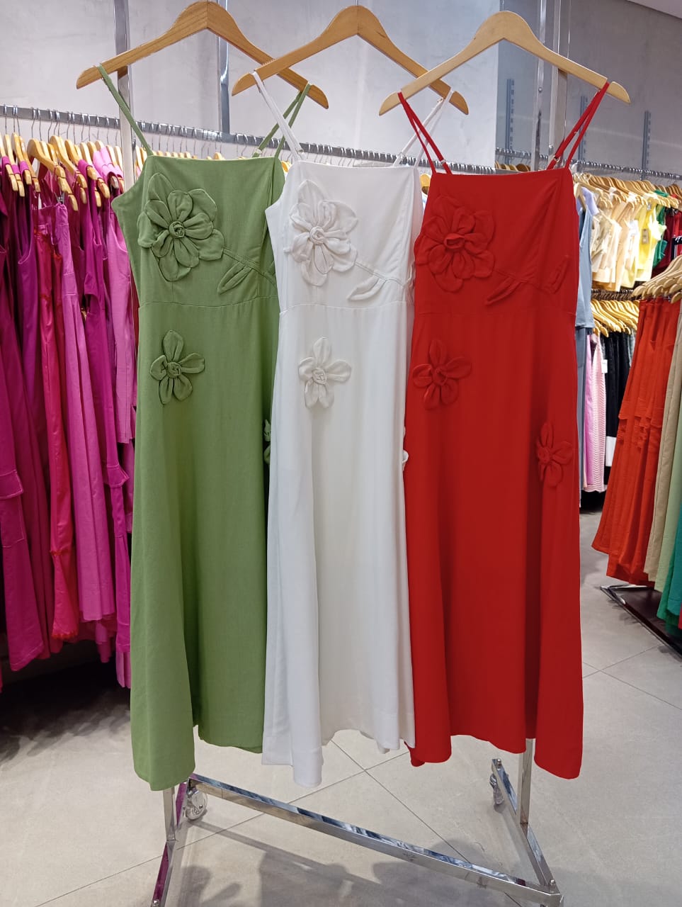 Floral Appliqué Midi Dress – FAD