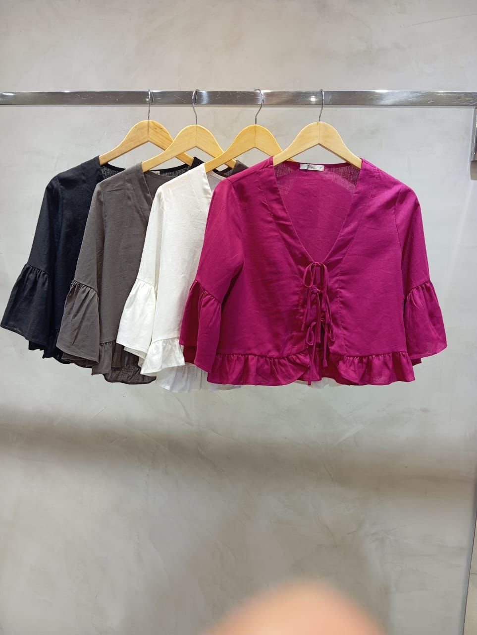 Ruffle Linen Blouse and Dress