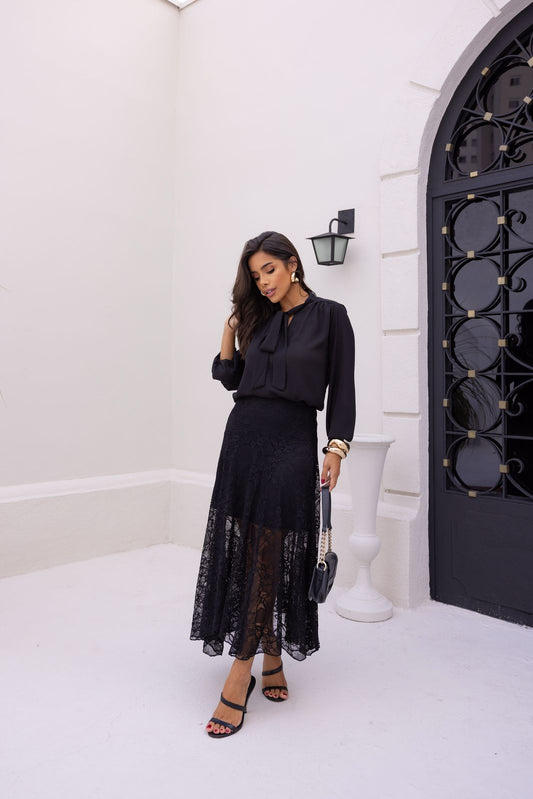 Lace Midi Skirt