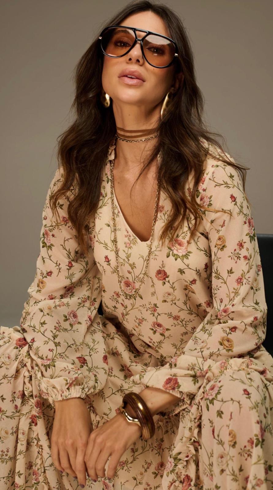 Vintage Bloom Maxi Dress - Coutz