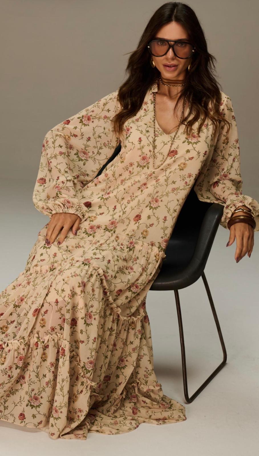 Vintage Bloom Maxi Dress - Coutz