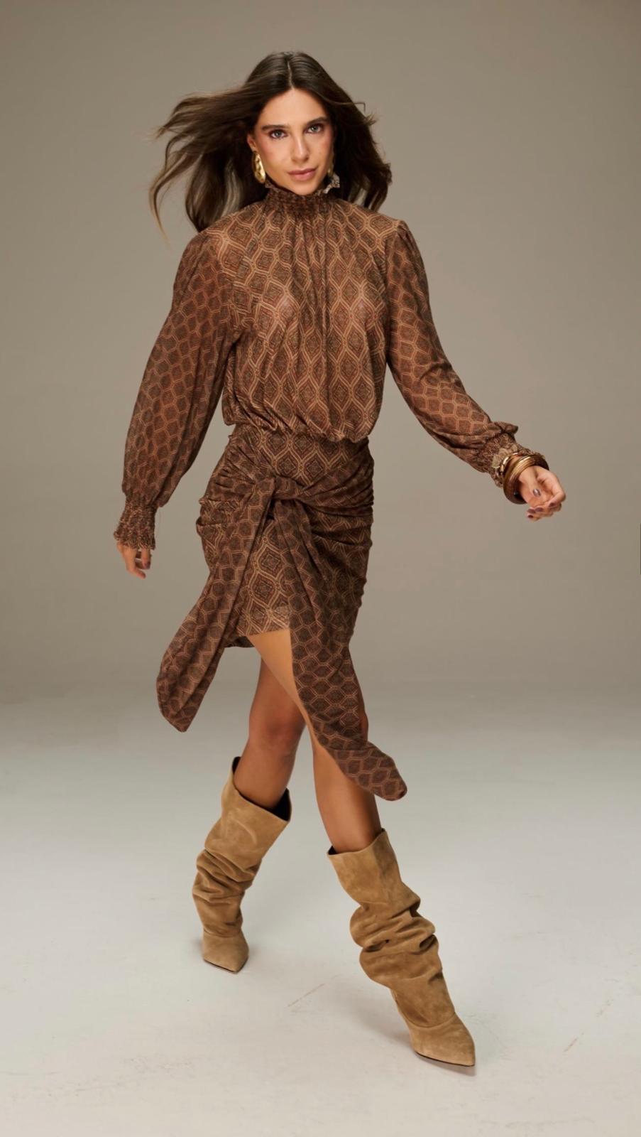 Terra Luxe Draped Mini Dress