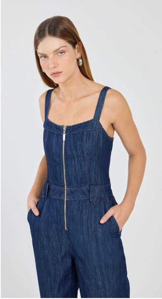 Indigo Zip Sculpt Jumpsuit
