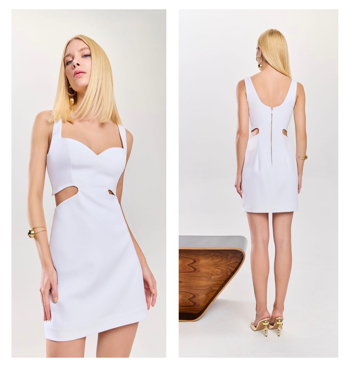 Ice Pearl Cut-Out Dress
