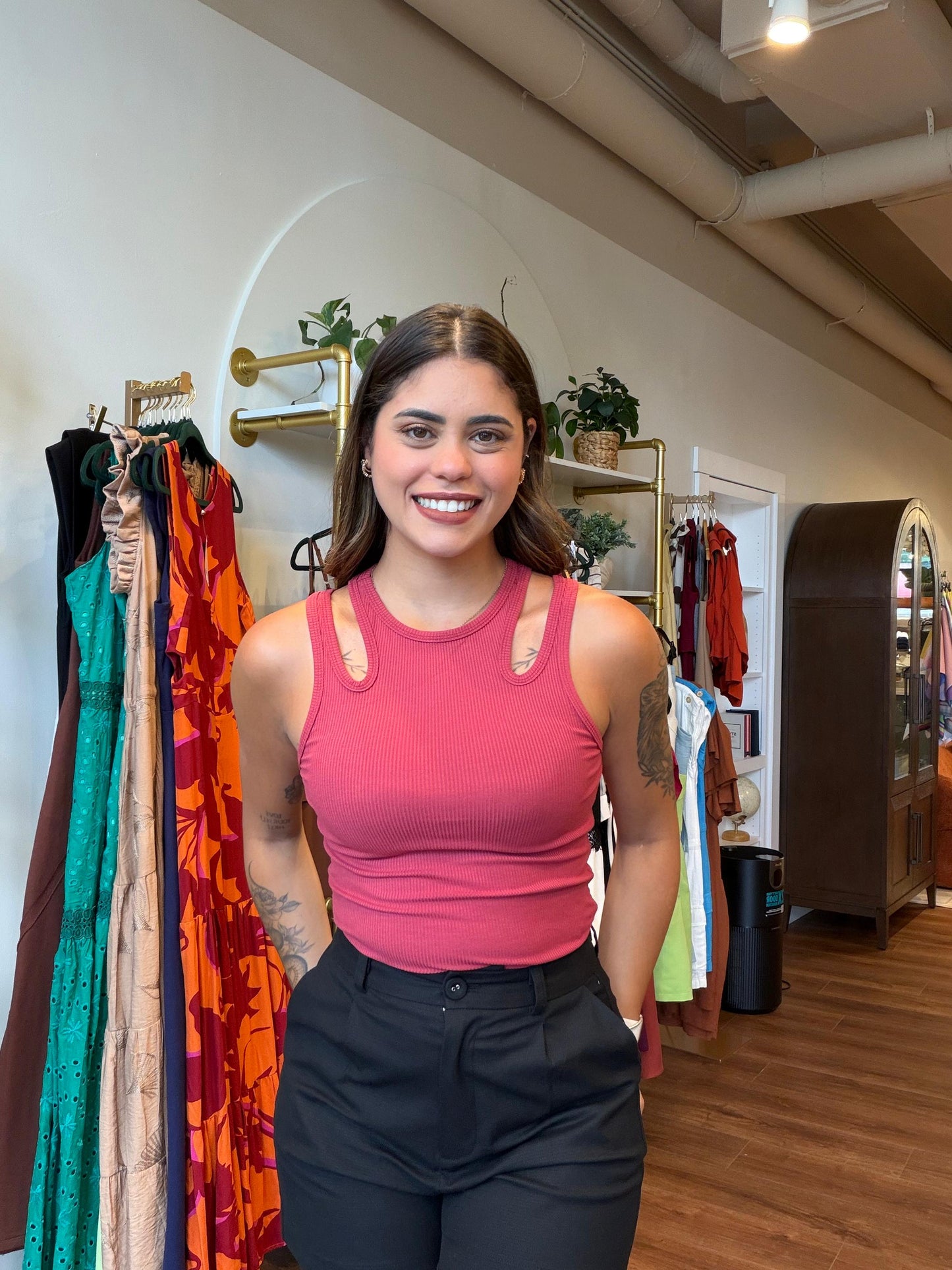 Olivia Cutout Ribbed Top