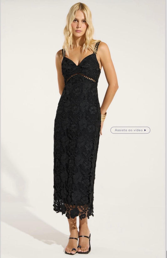 Isabella Noir Lace Dress Skazi