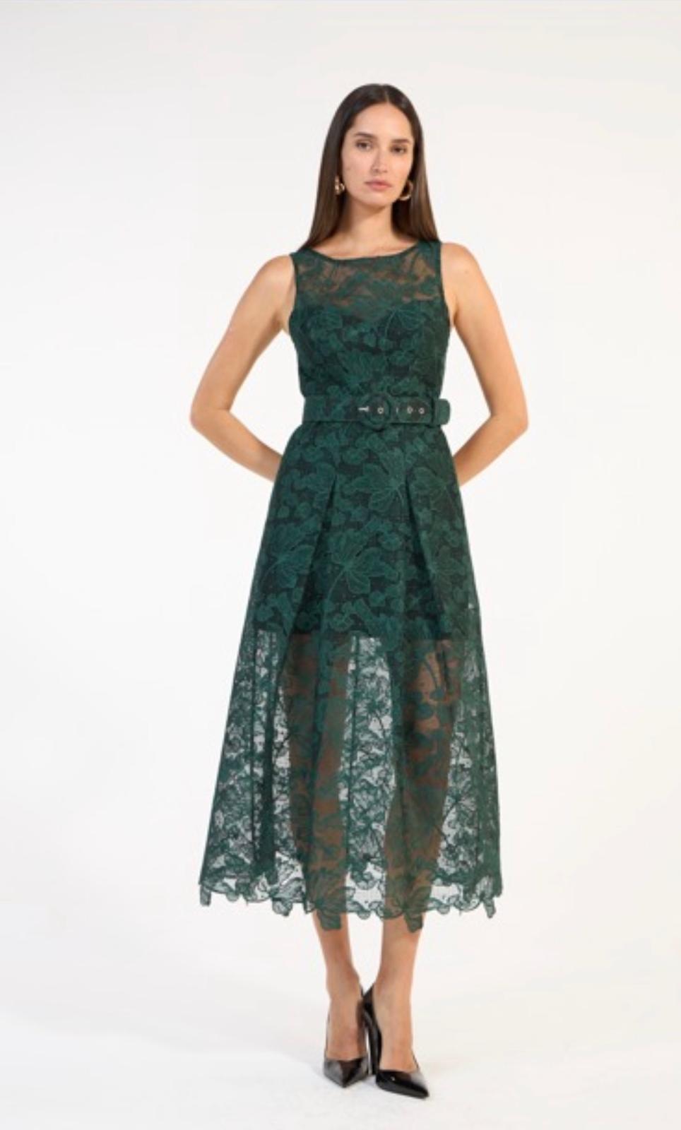 Emerald Garden Lace Dress