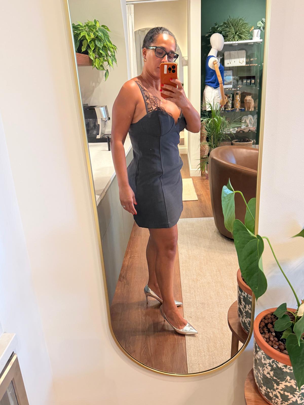 Black Tailored Mini Dress
