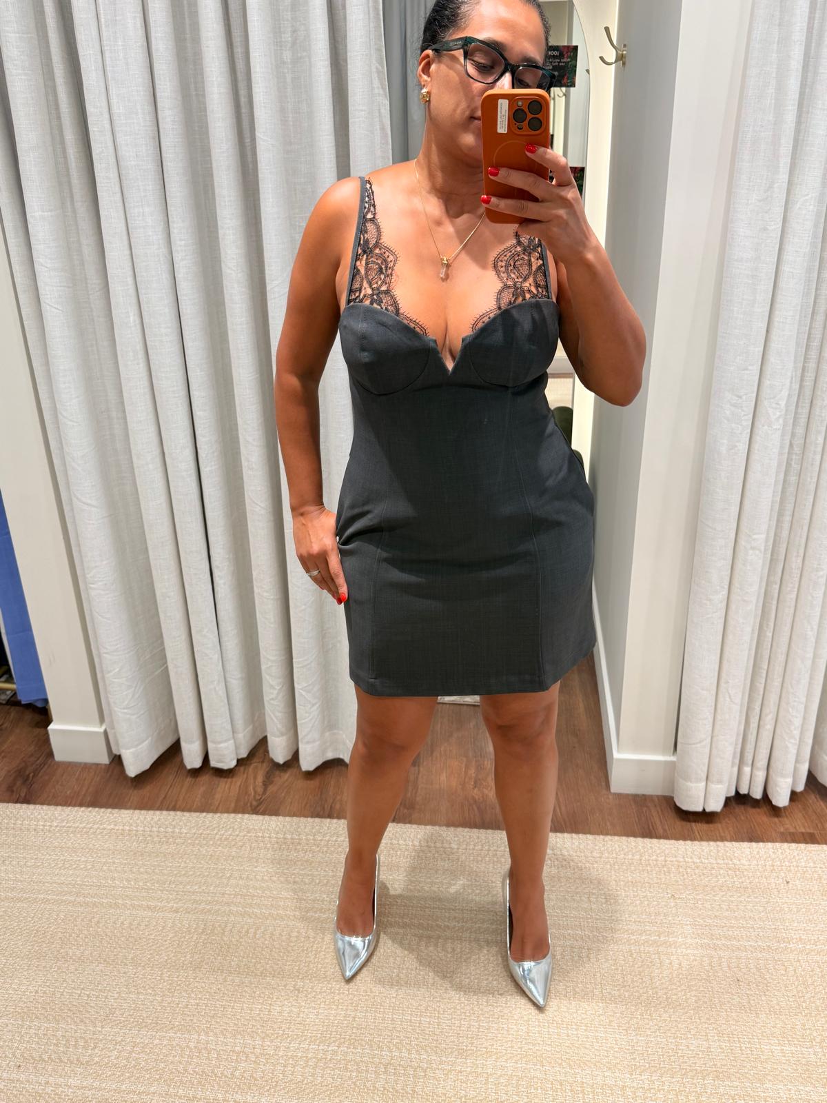 Black Tailored Mini Dress