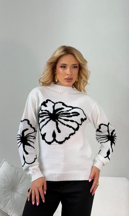 Amélie Floral Knit Sweater