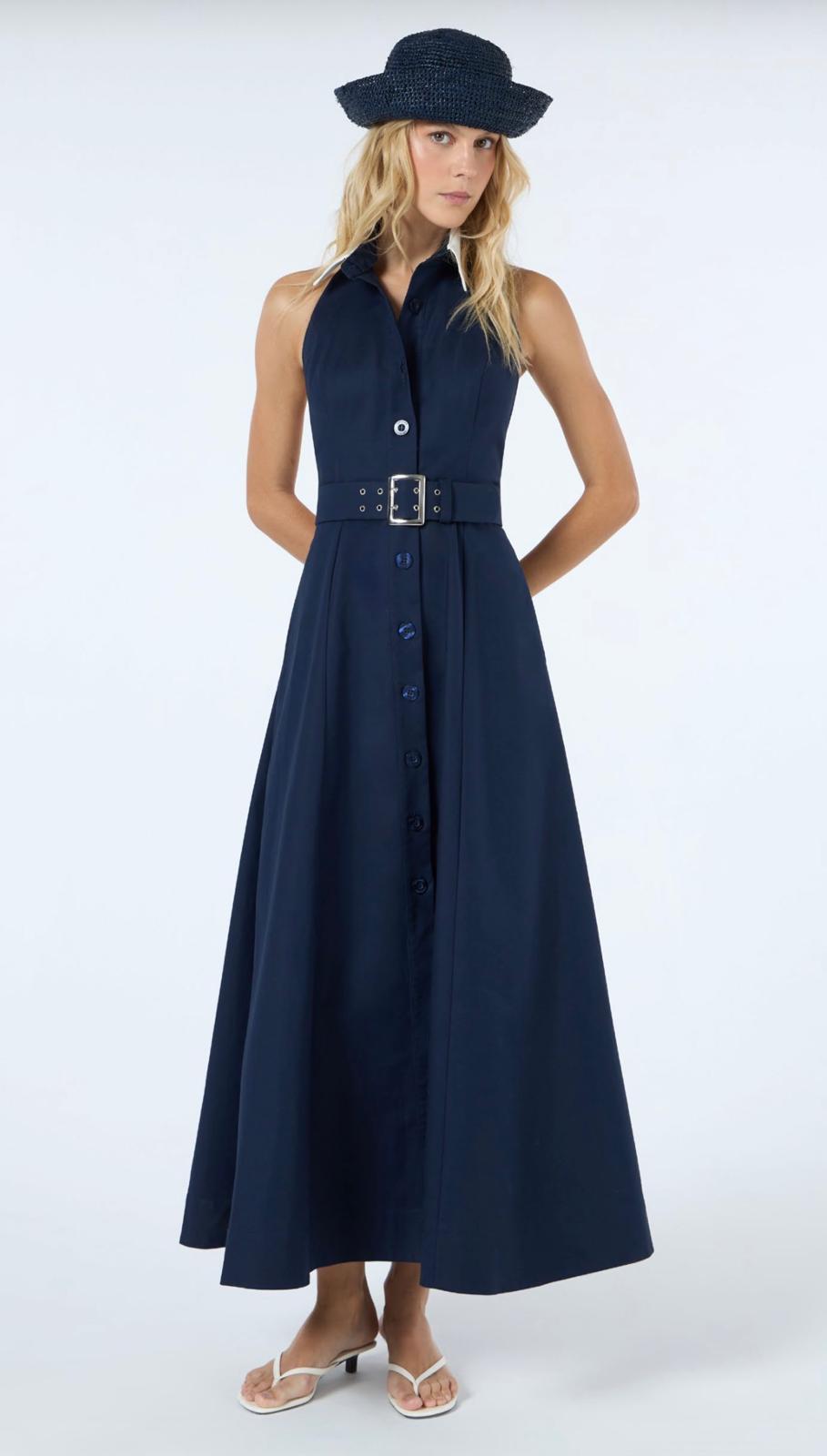 Isabella Button-Front Maxi Dress
