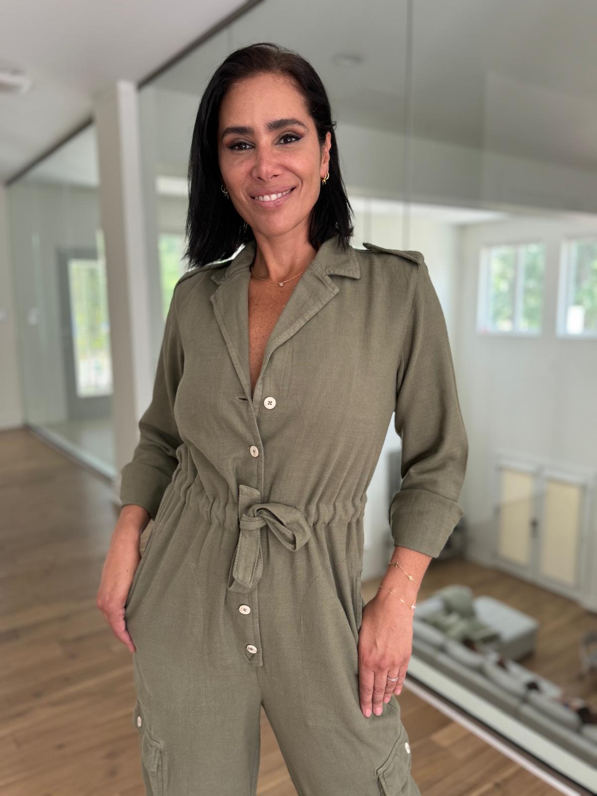 Olive Utility Jumpsuit